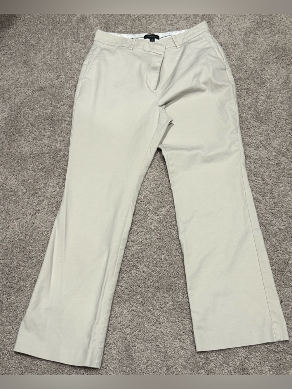 Ann Taylor Beige Straight-Leg Pants